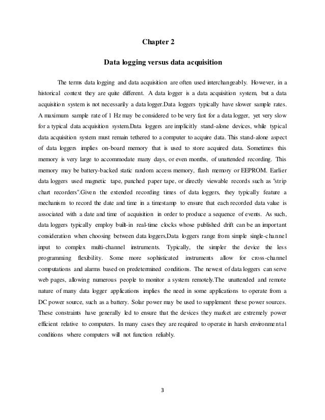 Dataloggers seminar Report