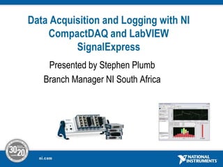Data Acquisition and Logging with NI CompactDAQ and LabVIEWSignalExpress Presented by Stephen Plumb Branch Manager NI South Africa 