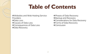 Data loss and data recovery | PPTX