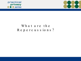 What are the Repercussions? 