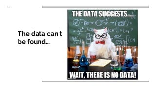 The data can’t
be found…
 