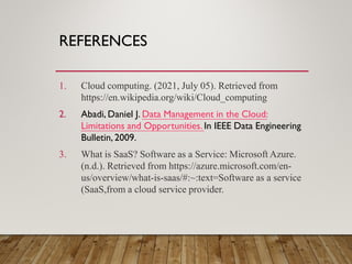 Data management in cloud computing trainee | PDF