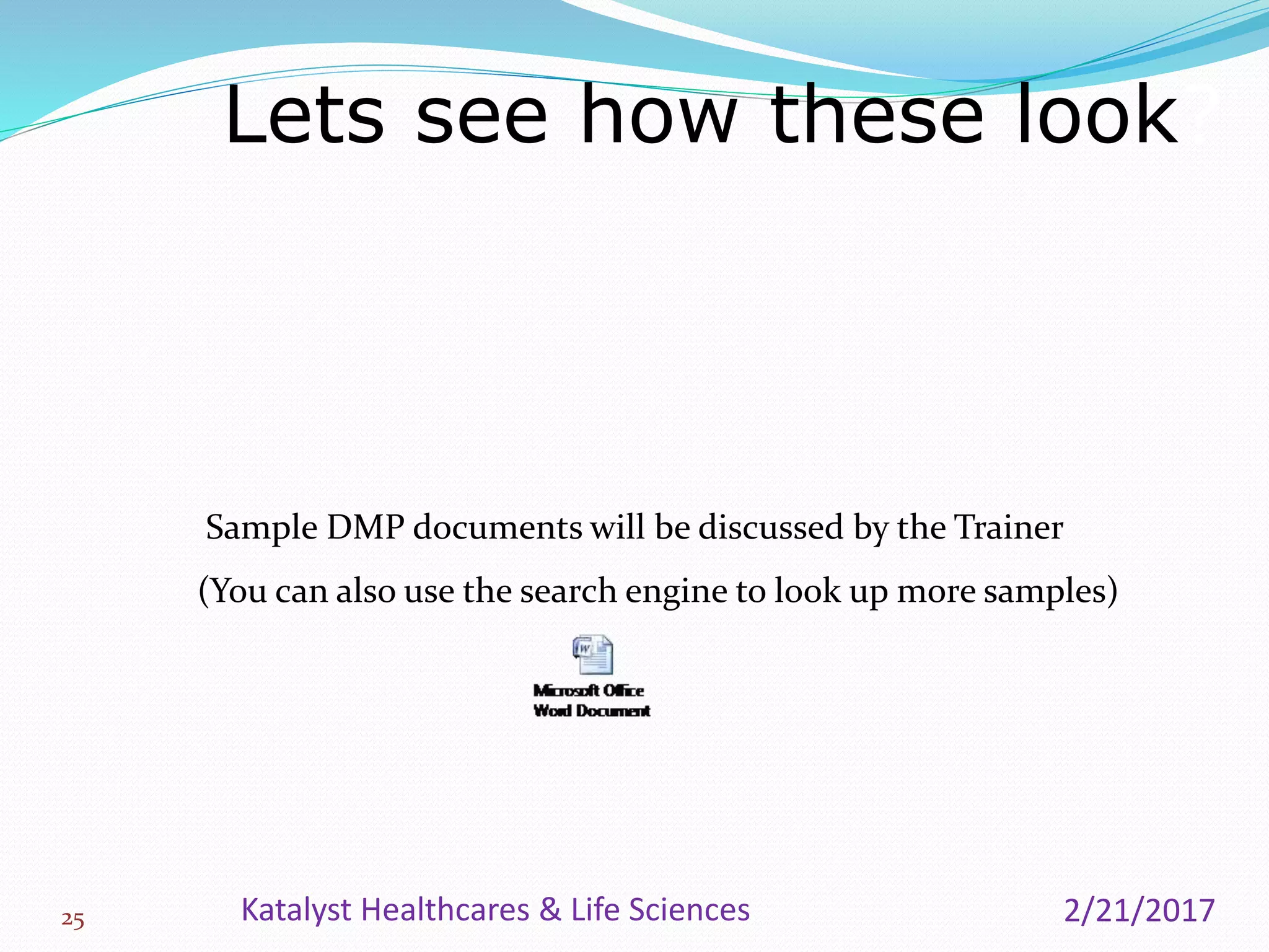 Clinical Data Management Plan_Katalyst HLS | PPTX