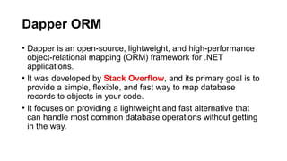 Dapper Source Code Data Manipulation ppt. for BSIT students | PPTX