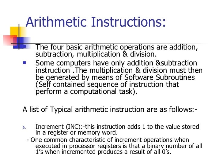Data manipulation instructions
