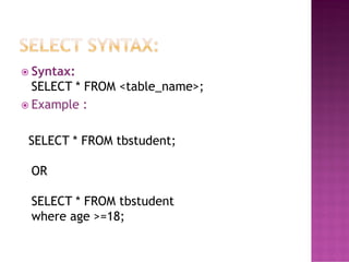 Data manipulation language | PPT