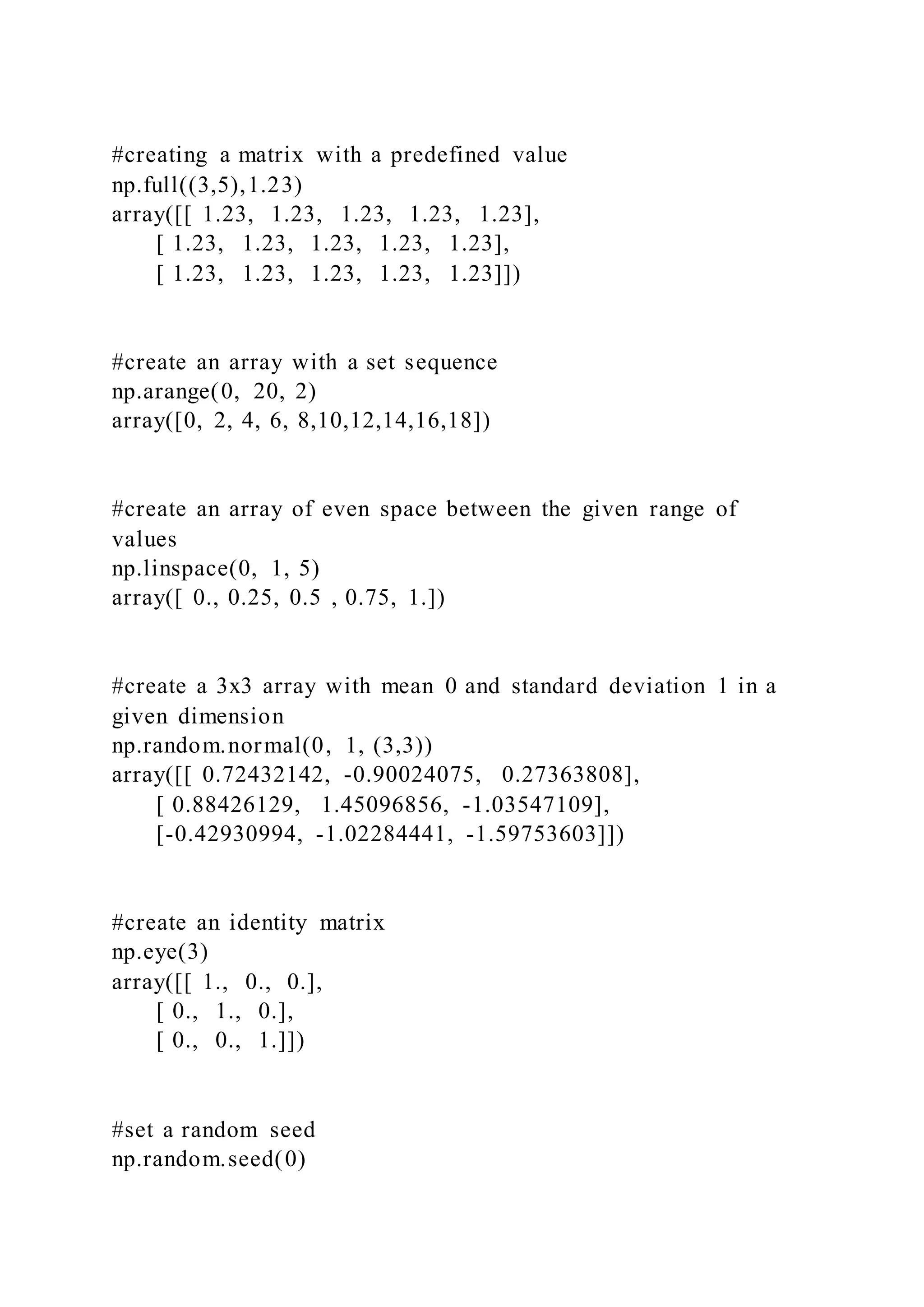 Data Manipulation with Numpy and Pandas in PythonStarting with N | PDF