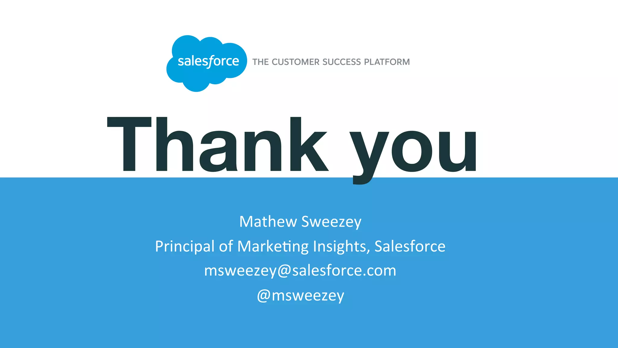 Modern buyers will not respond to forced campaigns, and value self discover above all
things. Creating a relationship able to support self discovery through out the buying
cycle is the only way to drive demand in the future. Customer intelligence is a
combination of both observed, asked, and inferred things dynamically put together
providing the best experience possible.
Conclusion: 	
  
1)  Experiences must be relevant to the moment.
2)  Moments reveal themselves though both action and data.
3)  You must have a system in place to execute in the moment.
4)  You will not know if you do not ask.
 