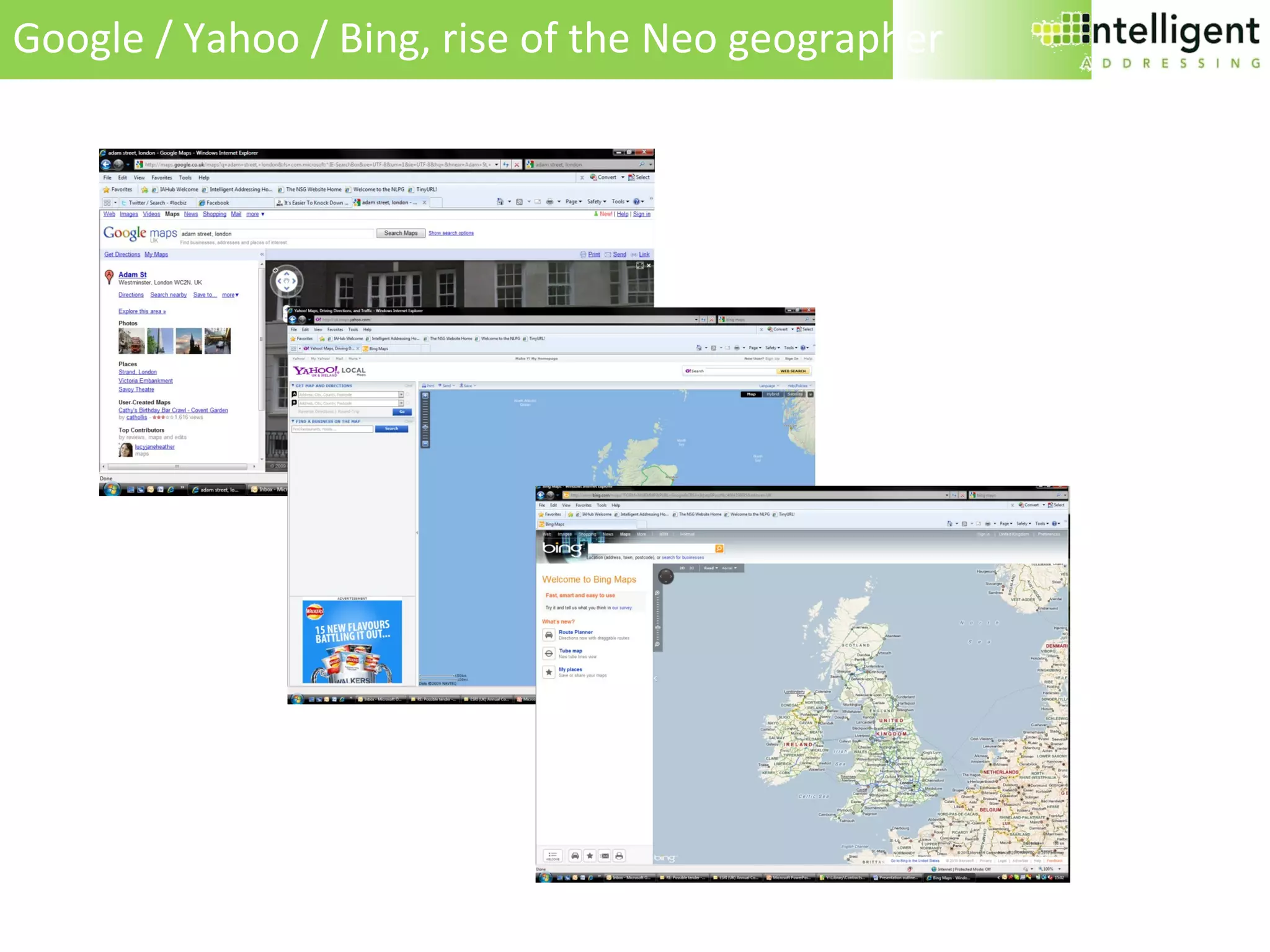 Google / Yahoo / Bing, rise of the Neo geographer 