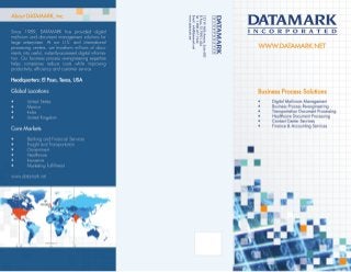 DATAMARK Services Overview Brochure