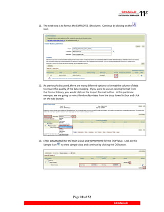Format Masking Example Data masking through_oem | PDF