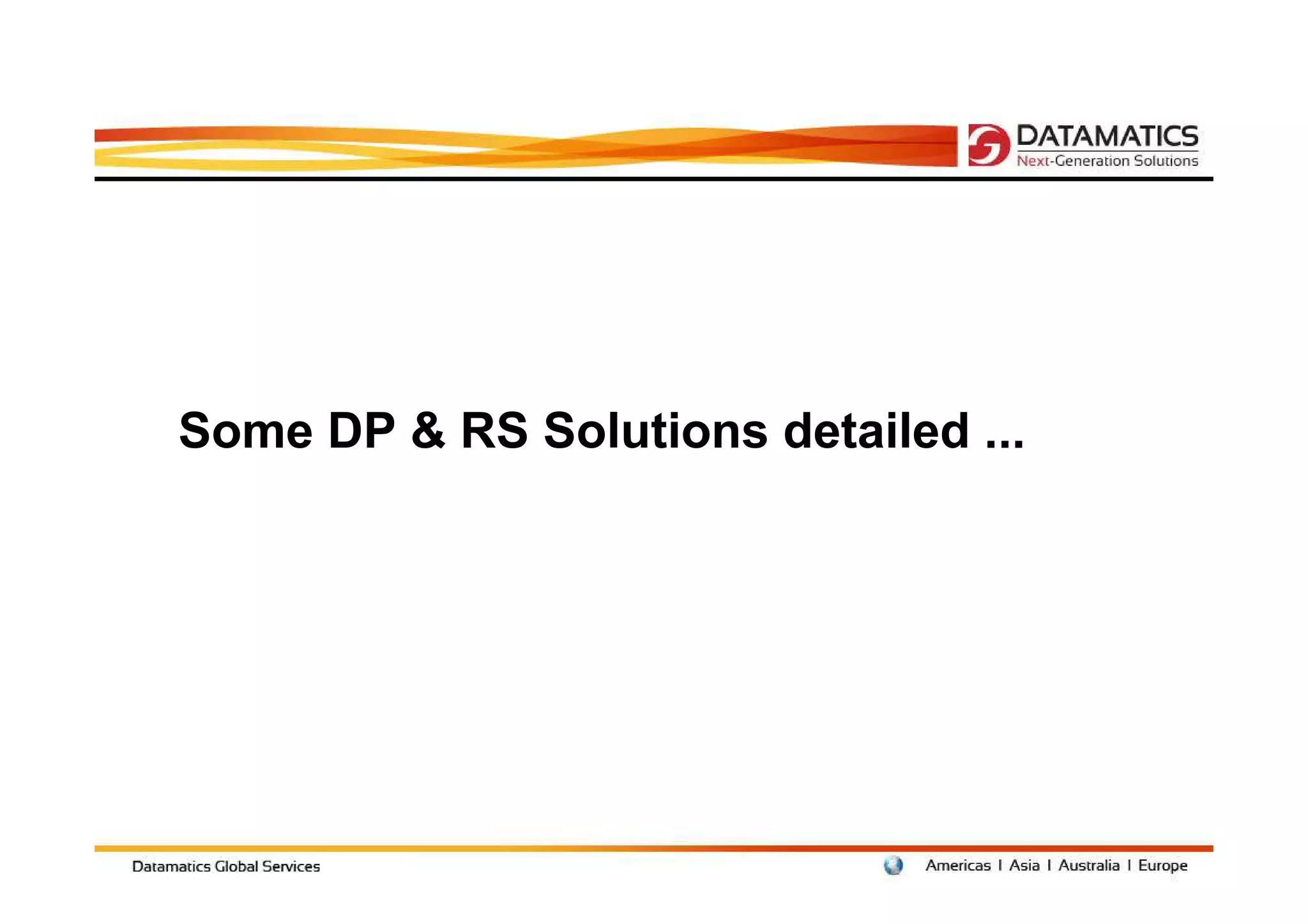 Some DP & RS Solutions detailed ...
 