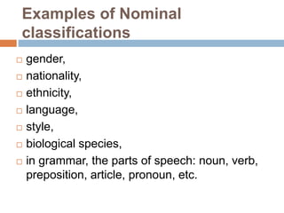 Nominalquestion Examples Data measurement techniques | PPTX