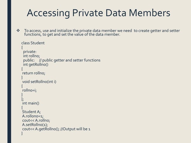 Data members and member functions