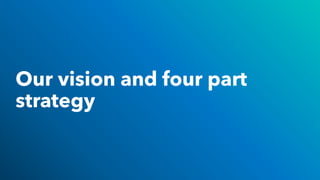 Our vision and four part
strategy
 