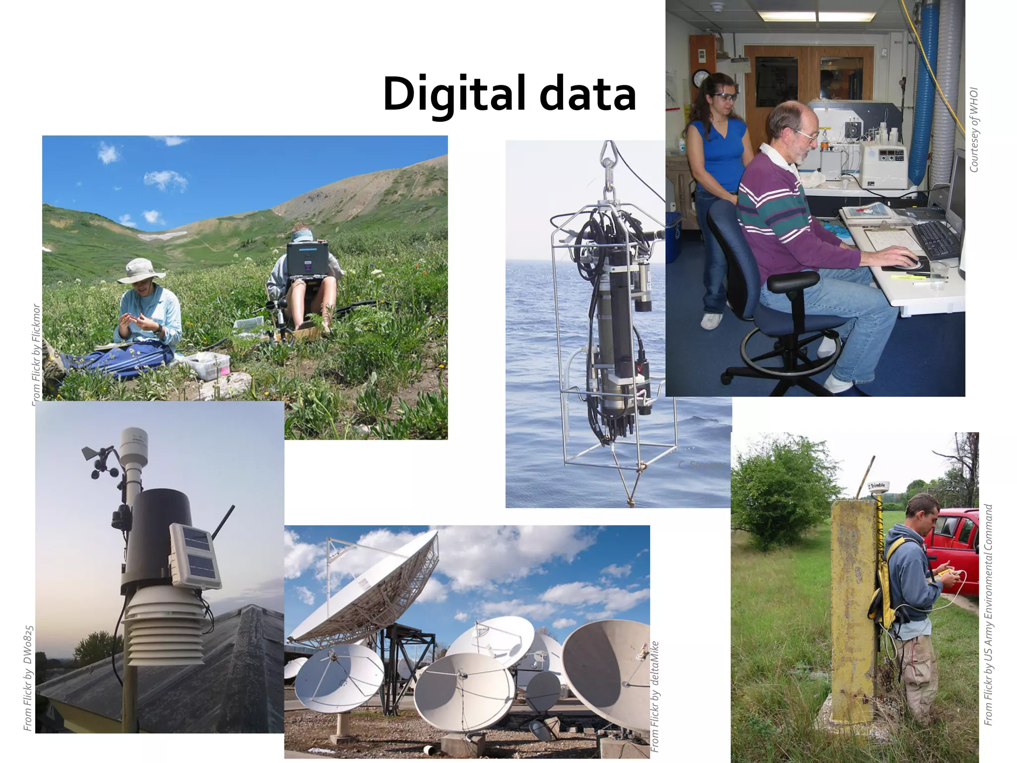 From	
  Flickr	
  by	
  US	
  Army	
  Environmental	
  Command	
  

From	
  Flickr	
  by	
  	
  deltaMike	
  

From	
  Flickr	
  by	
  	
  DW0825	
  
From	
  Flickr	
  by	
  Flickmor	
  

Courtesey	
  of	
  WHOI	
  

Digital	
  data	
  

C.	
  Strasser	
  

 