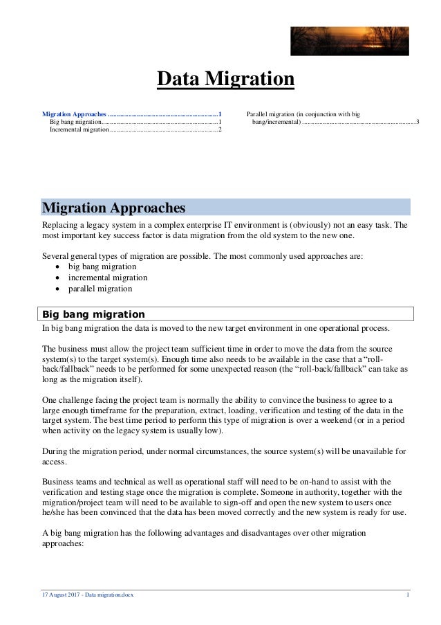 data migration project plan