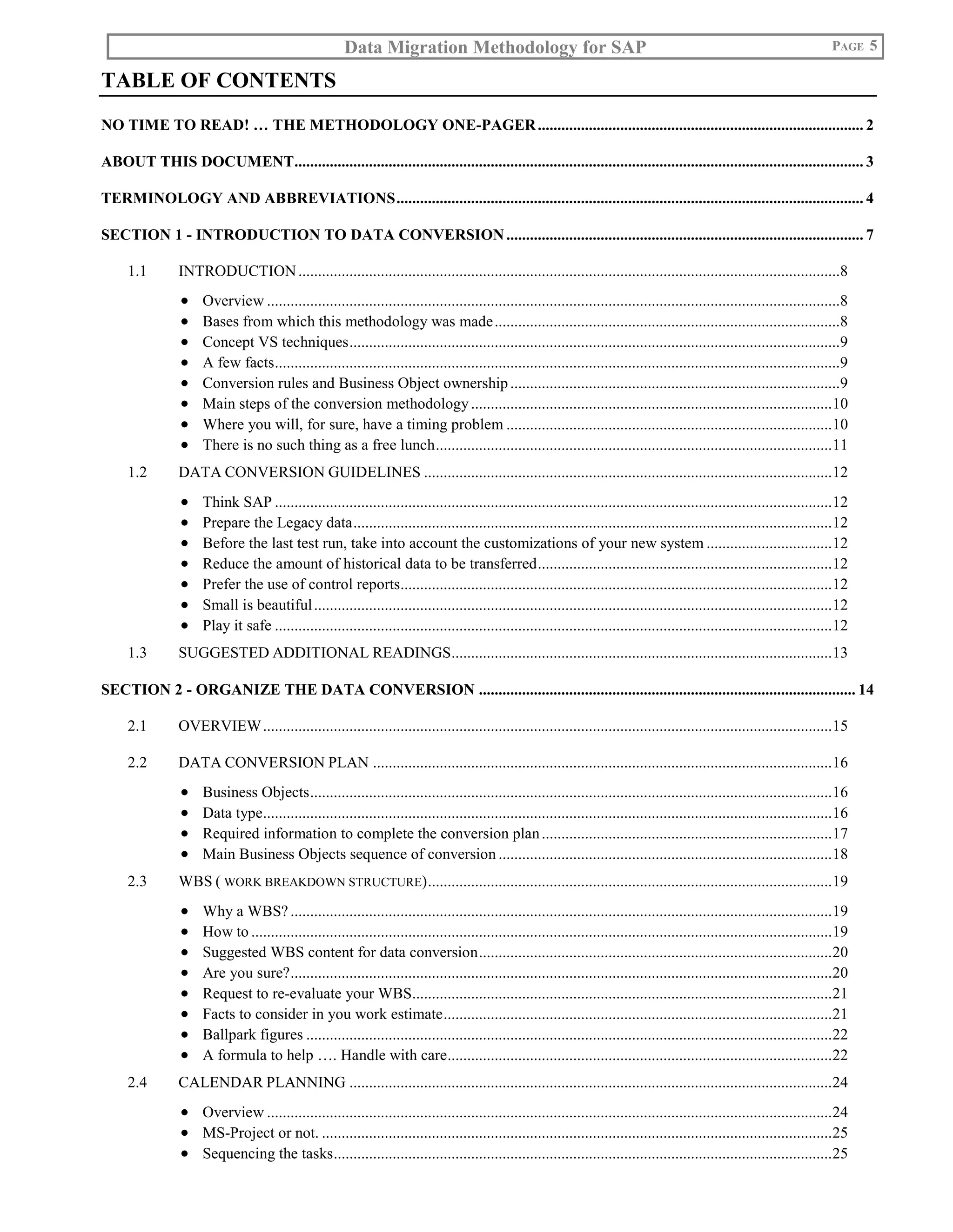 Data migration methodology for sap v2 | PDF