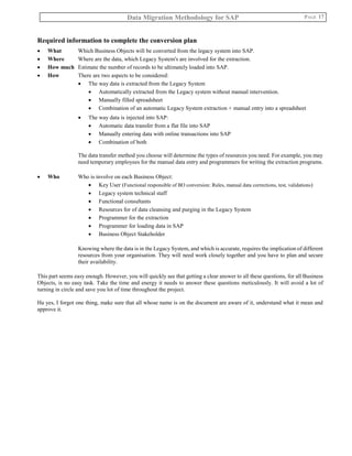 Data migration methodology for sap v2 | PDF