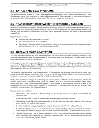 Data migration methodology for sap v2 | PDF
