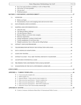 Data migration methodology for sap v2 | PDF