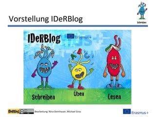 Bearbeitung: Nina Steinhauer, Michael Gros
Vorstellung IDeRBlog
 