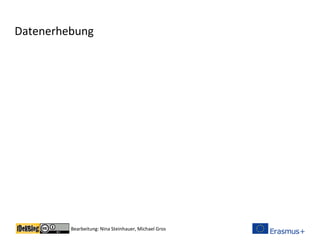 Bearbeitung: Nina Steinhauer, Michael Gros
Datenerhebung
 