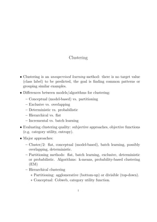 clustering in DataMining and differences in models/ clustering in data ...