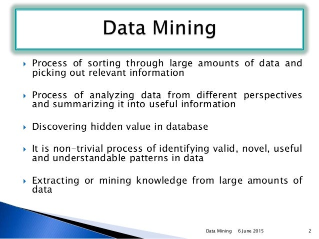 Data mining concepts