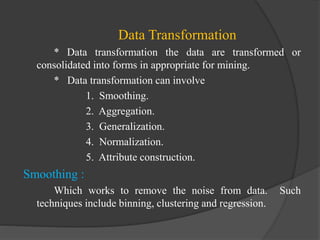 Data Integration and Transformation in Data mining | PPTX