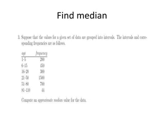 Find median
 