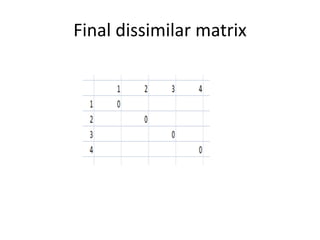 Final dissimilar matrix
 