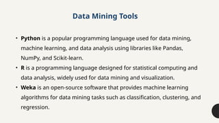 Comprehensive Guide to Data Mining Techniques and Applications | PPTX