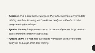 Comprehensive Guide to Data Mining Techniques and Applications | PPTX