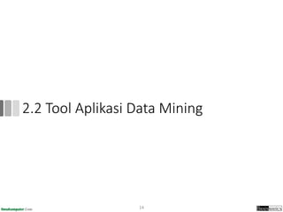 2.2 Tool Aplikasi Data Mining
14
 