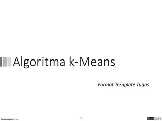 Algoritma k-Means
Format Template Tugas
72
 