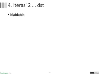 • blablabla
79
4. Iterasi 2 ... dst
 