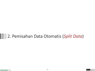 2. Pemisahan Data Otomatis (Split Data)
96
 