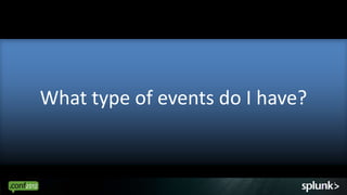 What type of events do I have?


                                 11
 