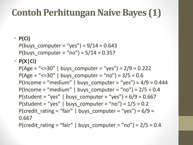 Data Mining - Naive Bayes | PPT