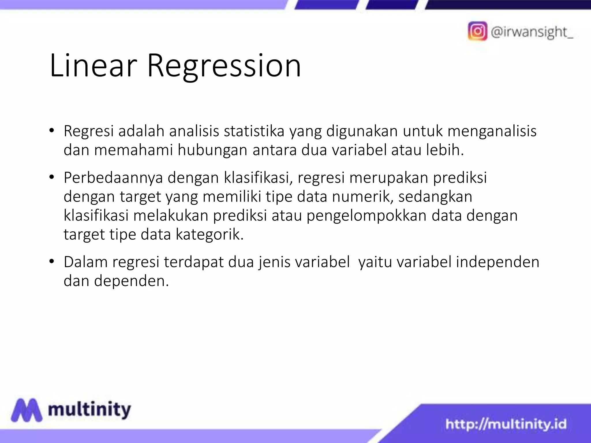 Data mining 8 estimasi linear regression | PPTX | Business Accounting ...