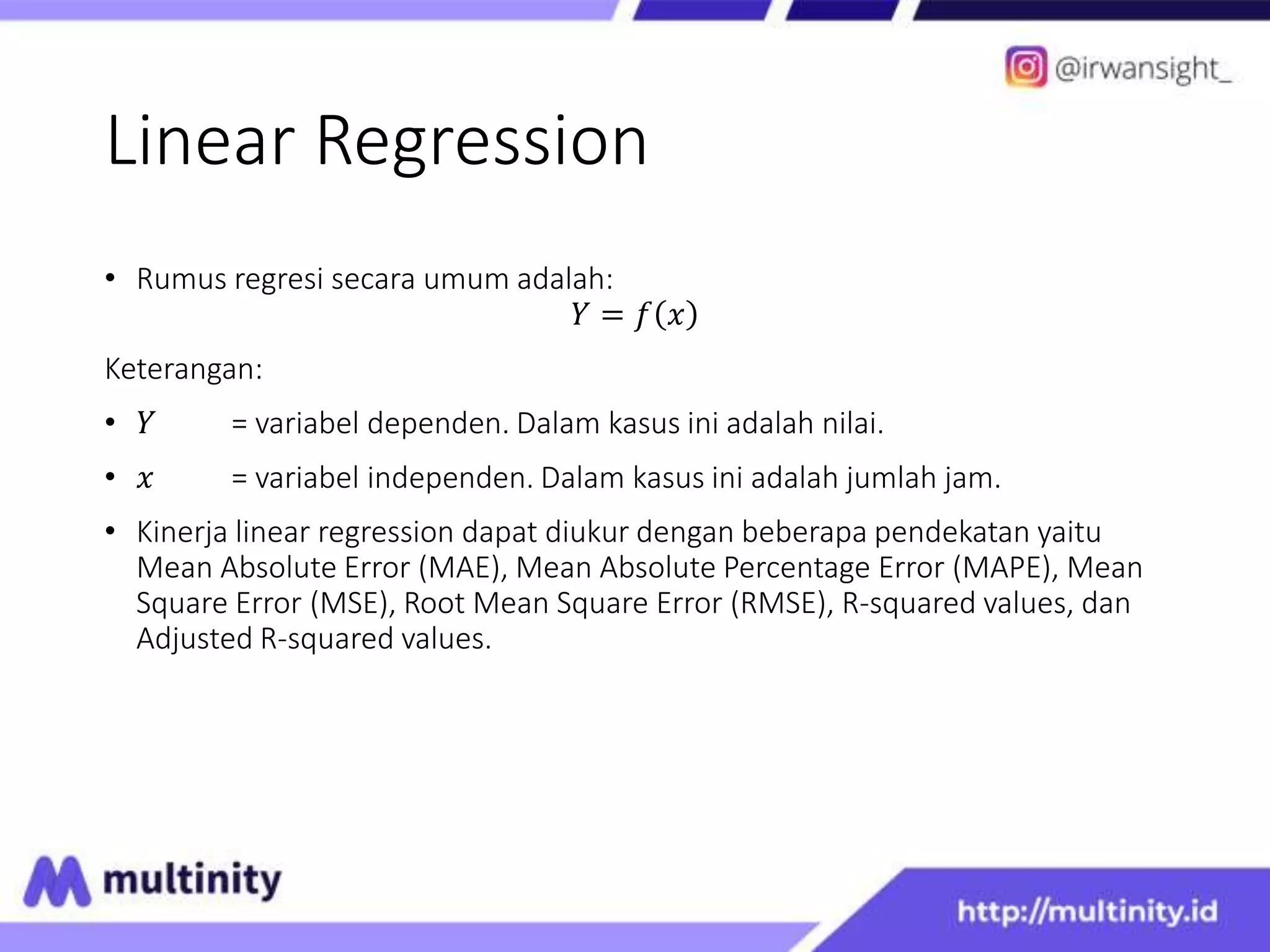 Data mining 8 estimasi linear regression | PPTX | Business Accounting ...