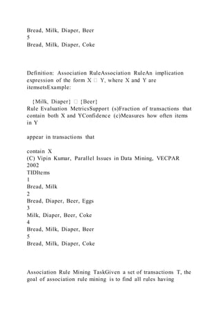 Data Mining Association Analysis Basic Concepts a | DOCX