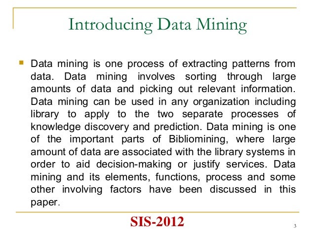 Data dissertation management mining