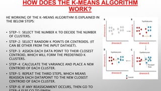 K means Clustering Algorithm | PPT