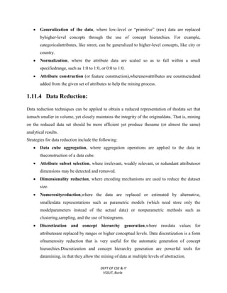 Data Mining & Data Warehousing Lecture Notes | PDF