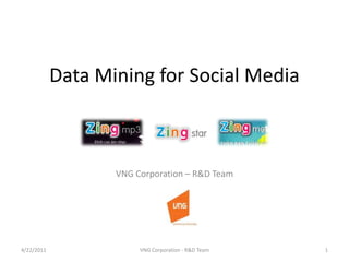 Data mining for social media | PPTX