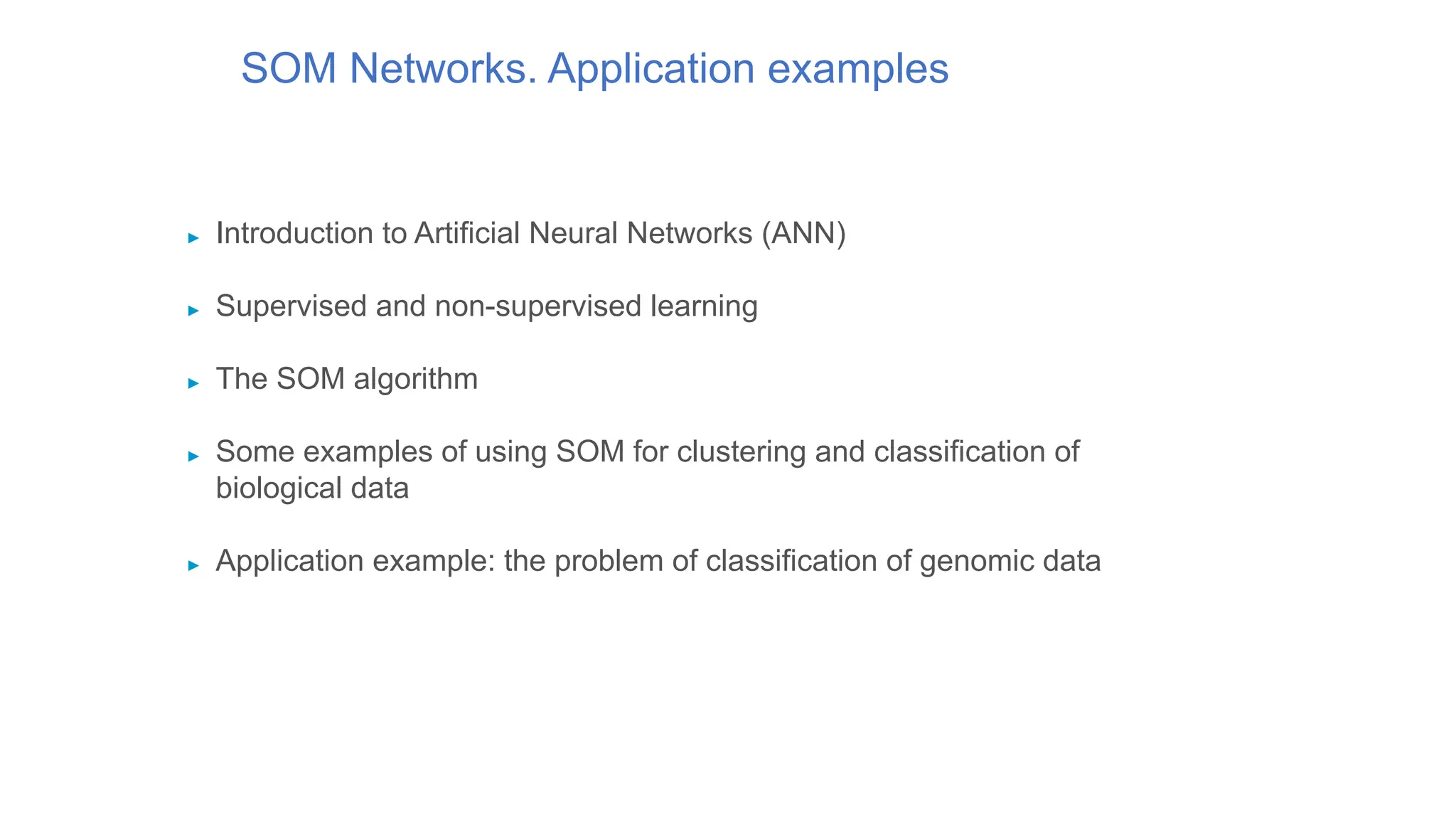 Data mining machine learning - Modulo III -SOM networks - F Moran - 20 ...