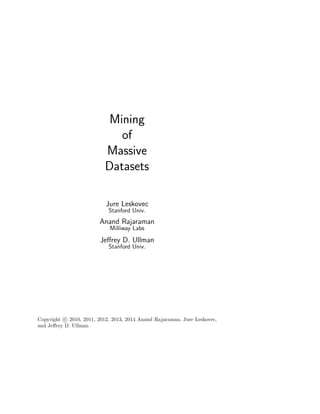 Data mining of massive datasets | PDF