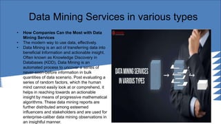 Data Mining Services in various types | PPT